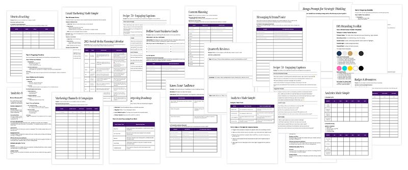 Templates and Worksheets